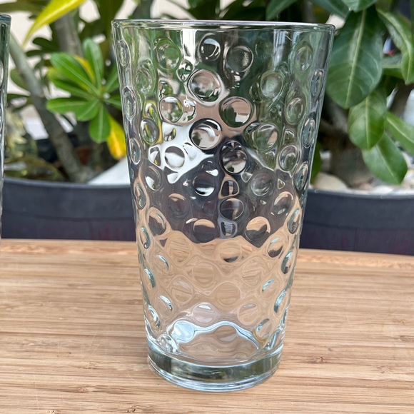 Vintage Set of 3 Libbey Polka Dot Embossed Tumblers - Picture 3 of 5